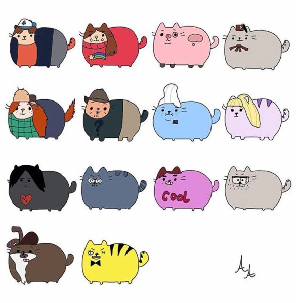 Пухля из Гравити Фолз наклейки