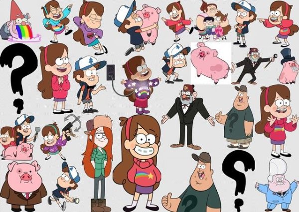 Гравити Фолз персонажи наклейки