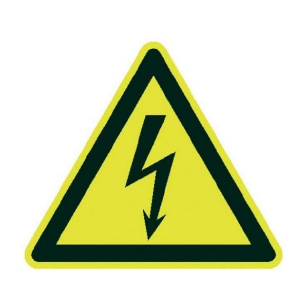 Наклейка "опасность поражения электрическим током" w08