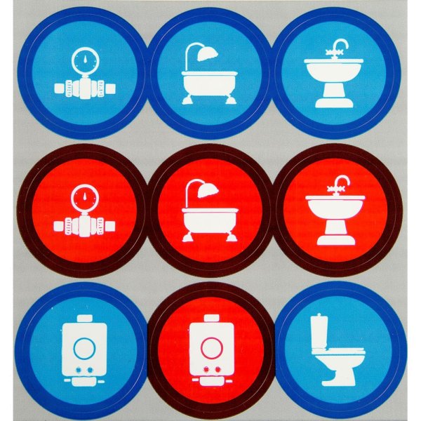 Наклейки для сантехники и отопления