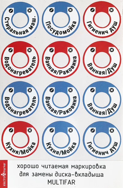 Наклейки на трубы водоснабжения