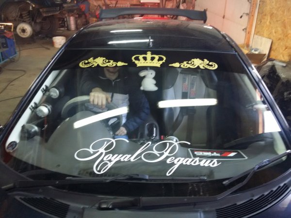 Калина 2 наклейки лобовое