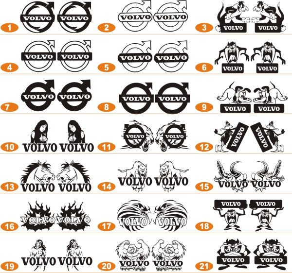 Наклейки Вольво fh12 на кабину
