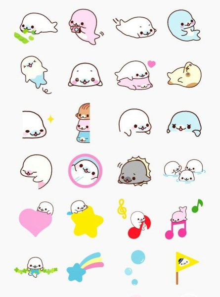 Лёгкие Стикеры для срисовки