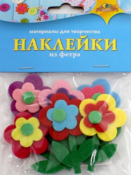 Наклейки из фетра "птички"