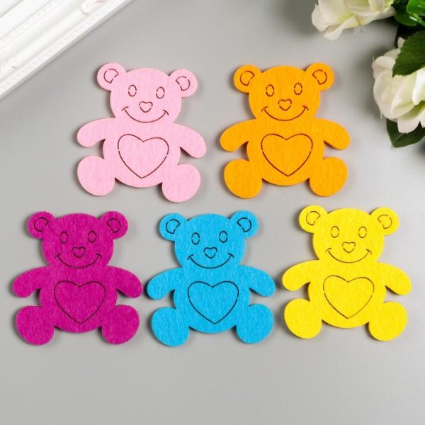 Наклейки из фетра, "сердечки"