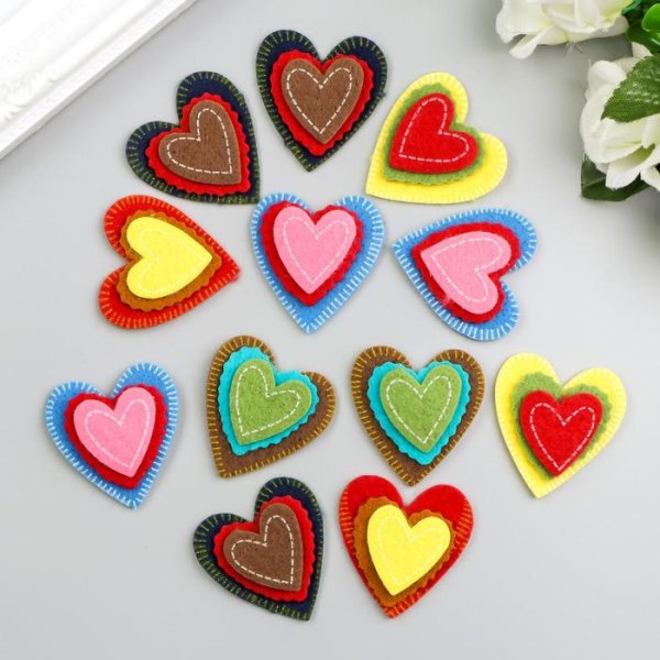 Наклейки из фетра, "цветочки"