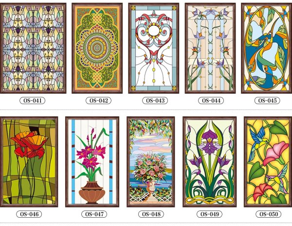 Витражные наклейки на стекло
