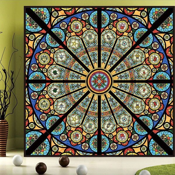 Наклейки на стекла витражные