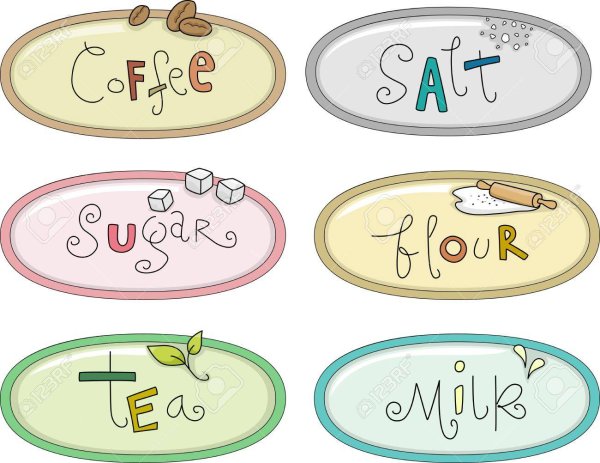 Наклейки сахар соль на банки