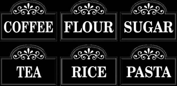 Наклейки на банки кофе чай сахар