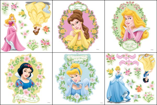 Принцессы с наклейками