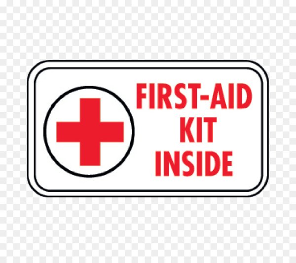 Аптечка первой помощи наклейка