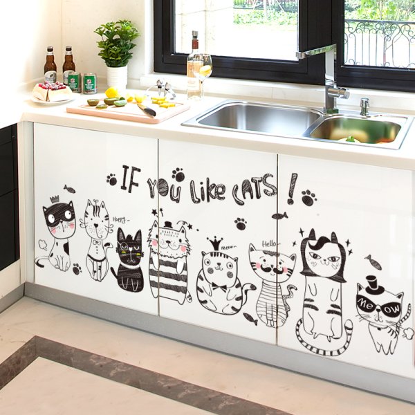 Наклейки на дверцы кухонных шкафов