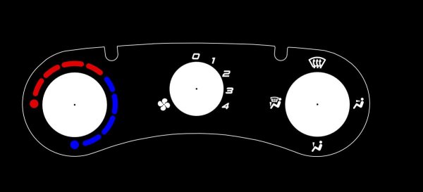 Лада Калина 1 шкалы отопителя