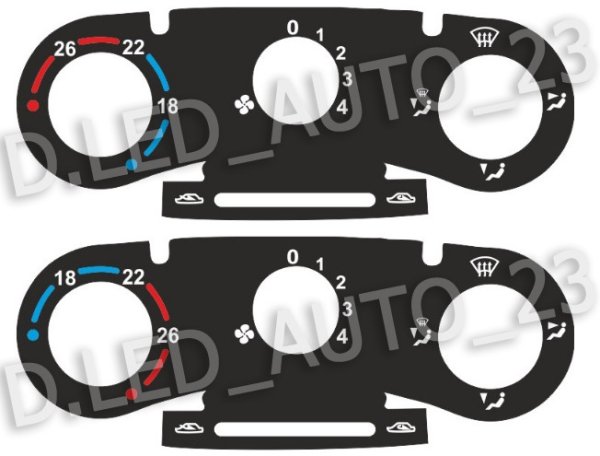 Шкала блока отопителя Калина 1