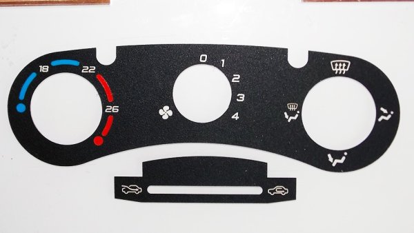 Наклейка шкалы отопителя Лада Калина 1