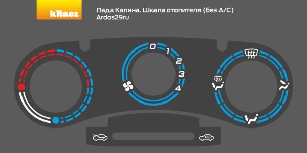 Накладка на панель отопителя Лада Гранта