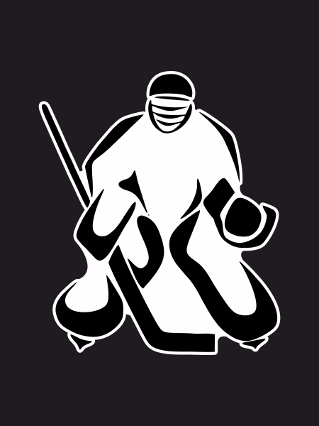 Вратарь хоккей вектор