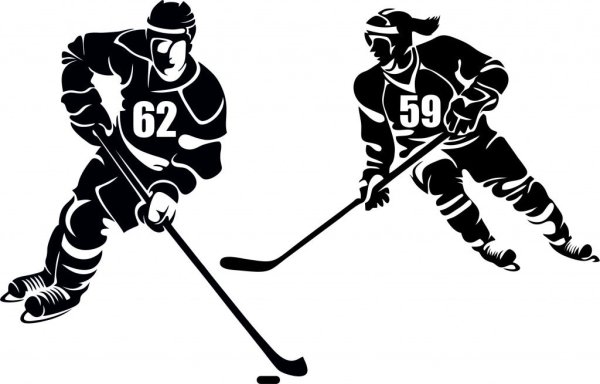 Наклейка вратарь хоккей Mark Hockey