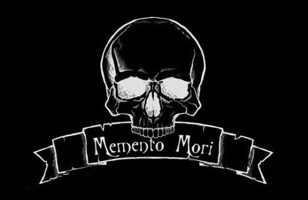 Memento Mori надпись наклейка