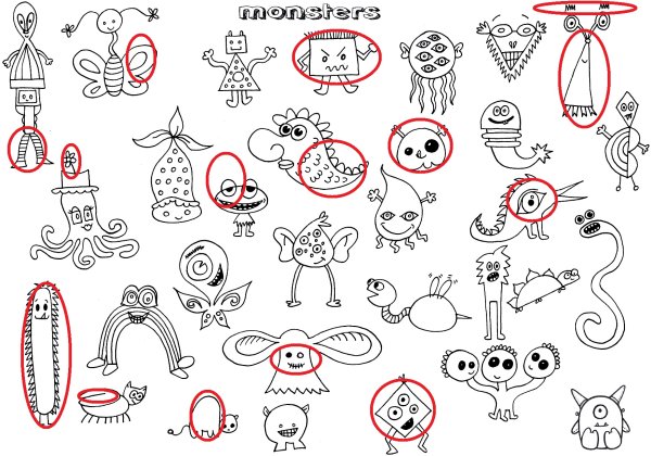 Монстрик раскраска
