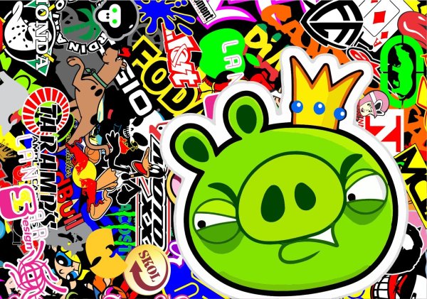 Стикеры разноцветные наклейки