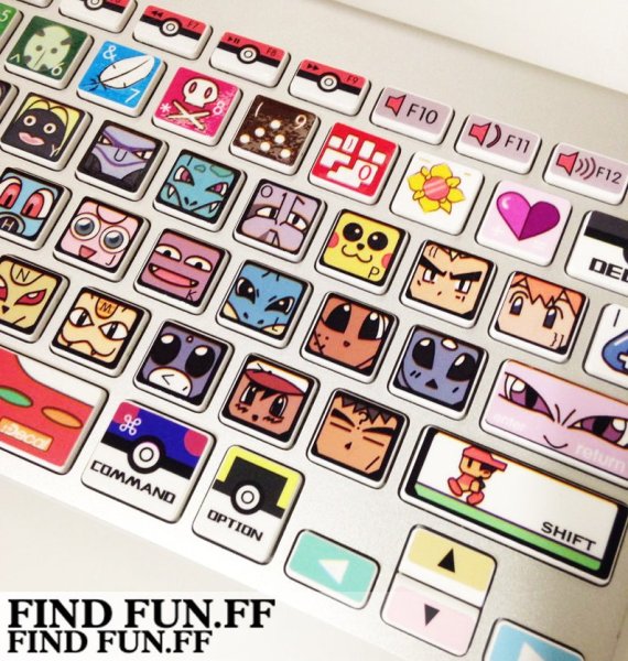 Аниме наклейки на клавиатуру ноутбука