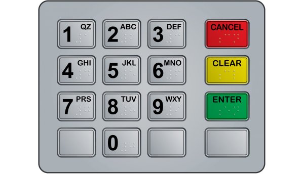 Кнопки банкомата