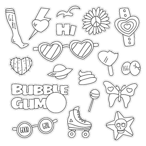 Наклейки черно белые