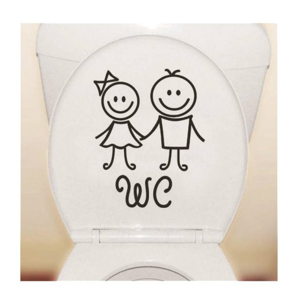 Наклейка "туалет"