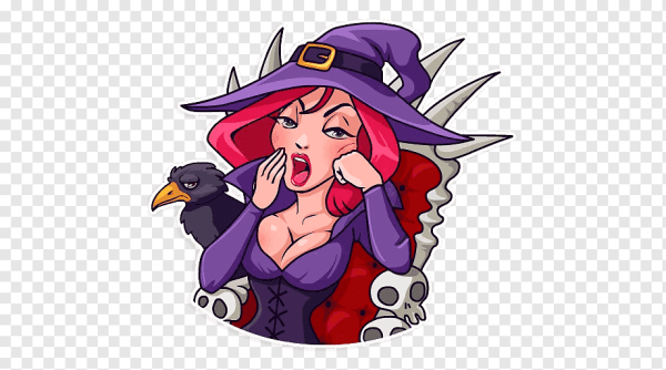 Стикеры ведьма Моргана