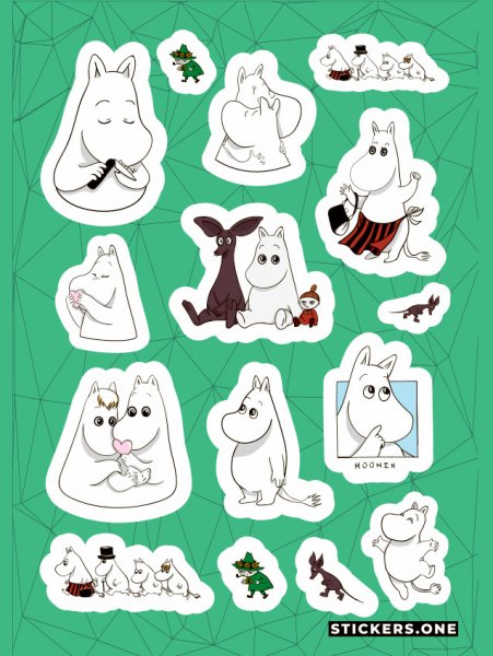 Набор наклеек. Муми-Тролли