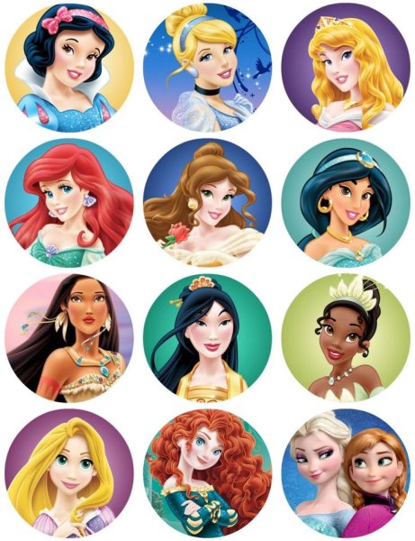 Принцессы с наклейками
