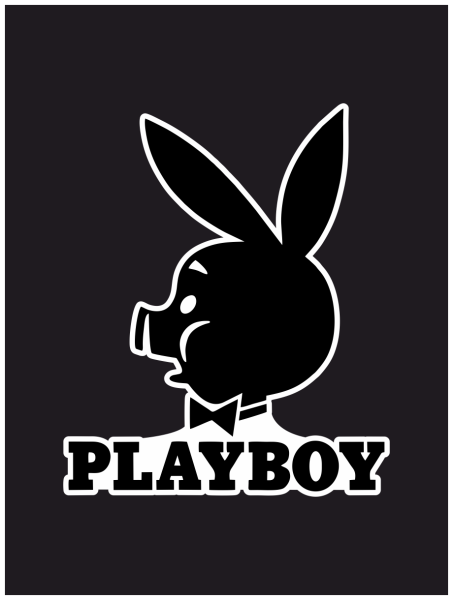 Наклейка плейбой Пятачок