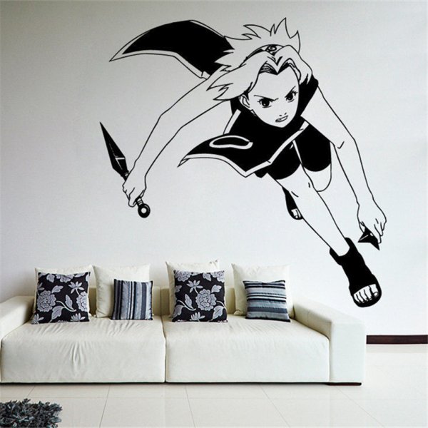 Анимешные наклейки на стену