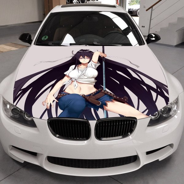 Аэрография на авто аниме девушки