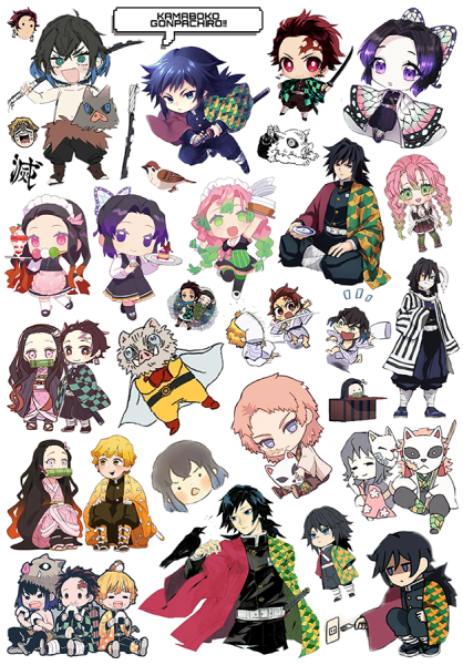 Стикеры аниме клинок рассекающий демонов