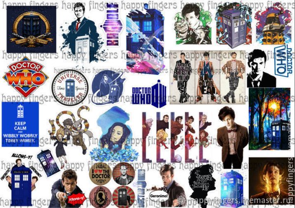 Наклейка (стикер) доктор кто