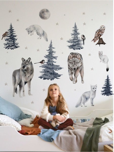 Наклейки wallshebno новогодние