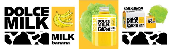 Дольче Милк гель для душа клубника