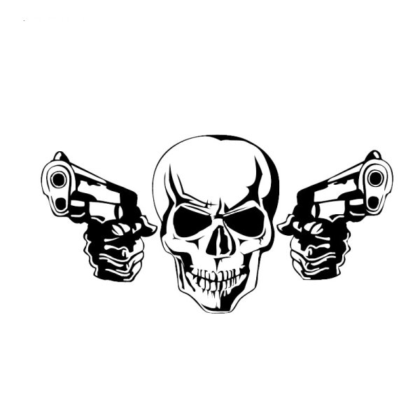 Череп с пистолетами