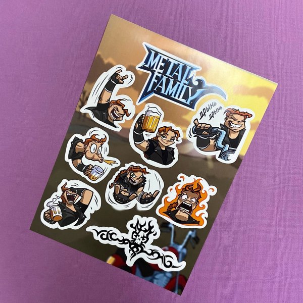 Стикеры метал Фэмили ди