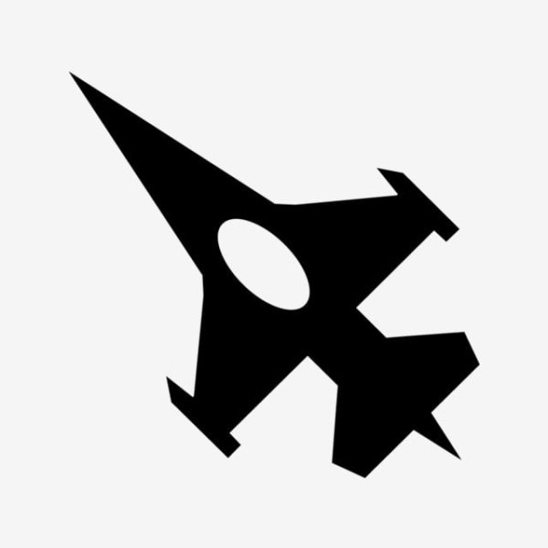 Силуэт военного самолета