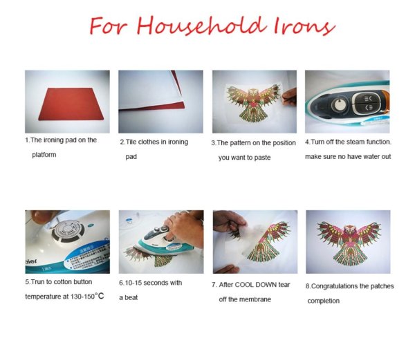 Термонаклейки на одежду утюгом