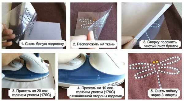 Клеим стразы на одежду утюгом