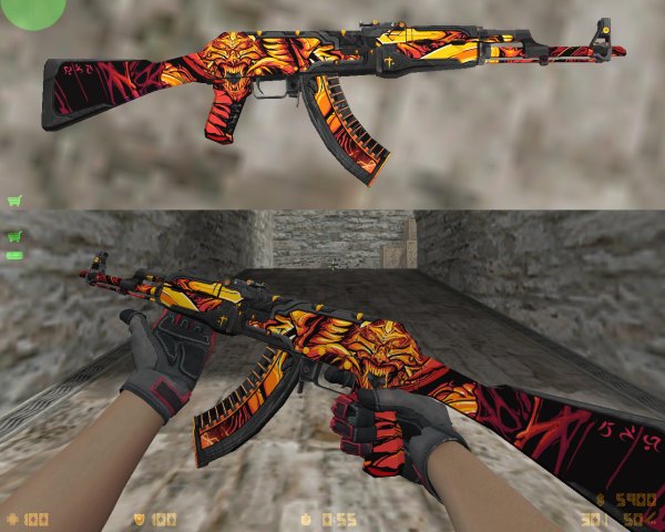 Перчатки КС го кровавое кимоно