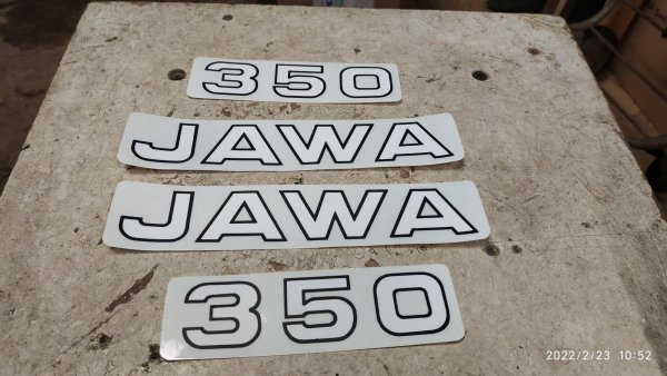 Размеры наклеек Ява 350