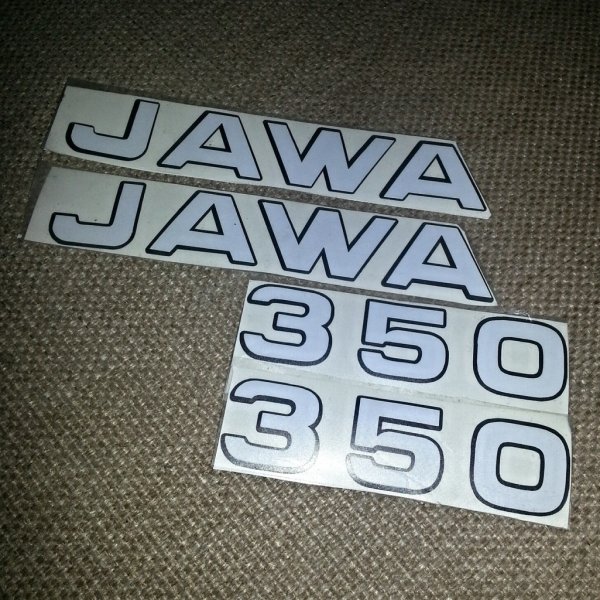 Наклейки Ява 638 шрифт