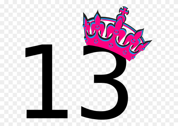 Цифра 13 красивая